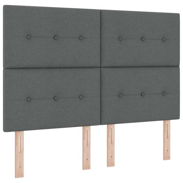 ARDEBO.de - Boxspringbett mit Matratze Dunkelgrau 160x200 cm Stoff