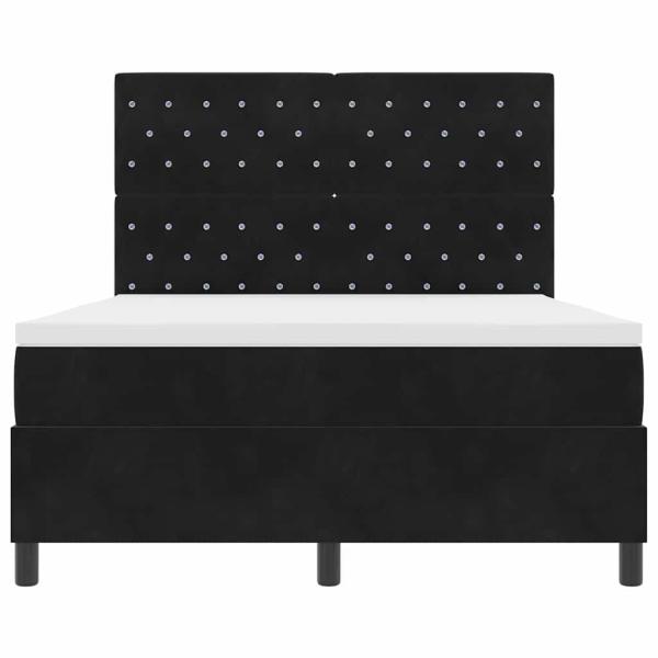 Boxspringbett mit Matratze Schwarz 160x200 cm Samt