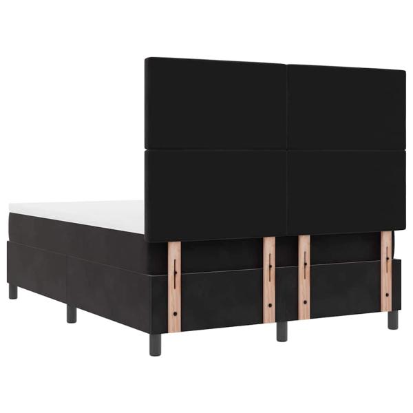 Boxspringbett mit Matratze Schwarz 160x200 cm Samt