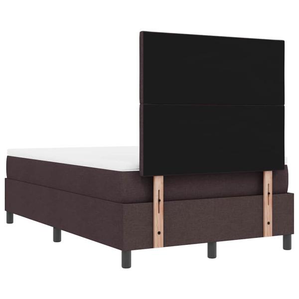 Boxspringbett mit Matratze & Bank Dunkelbraun 120x200 cm Stoff