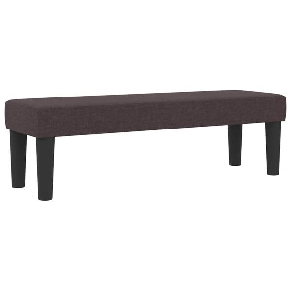 Boxspringbett mit Matratze & Bank Dunkelbraun 120x200 cm Stoff