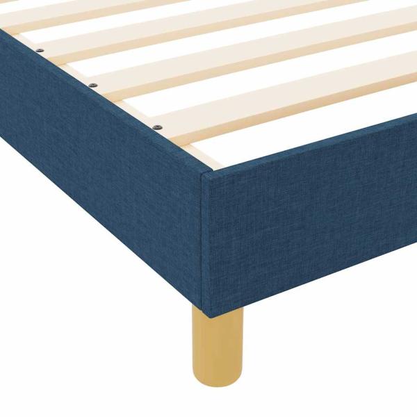 Bettgestell Blau Stoff 100x200 cm
