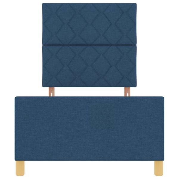 Bettgestell Blau Stoff 100x200 cm