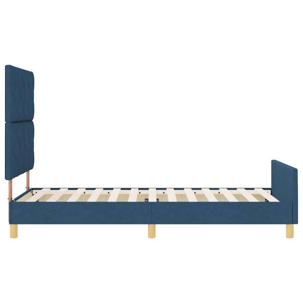 Bettgestell Blau Stoff 100x200 cm