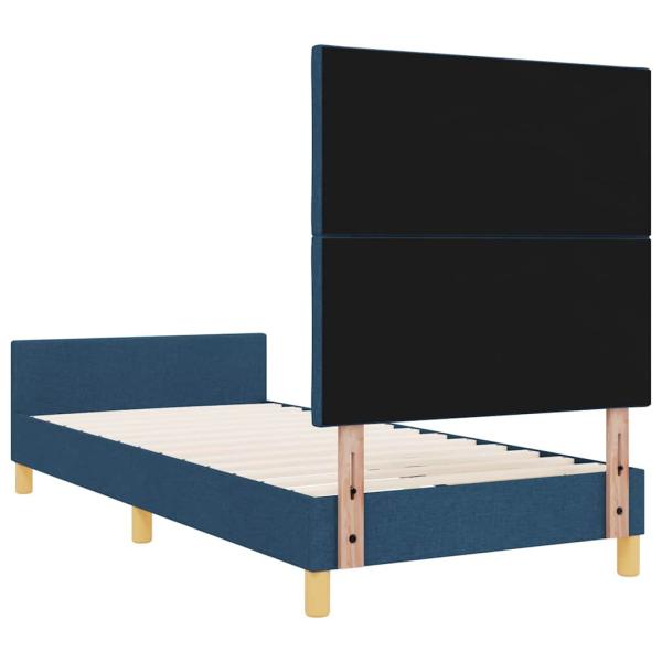 Bettgestell Blau Stoff 100x200 cm