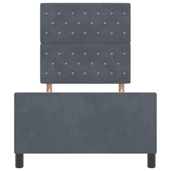 Bettgestell Dunkelgrau 90x190 cm Samt