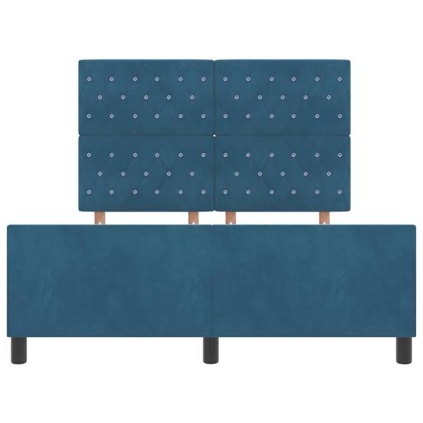 Bettgestell Dunkelblau 140x190 cm Samt