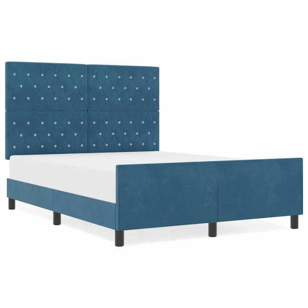 Bettgestell Dunkelblau Samt 140x200 cm