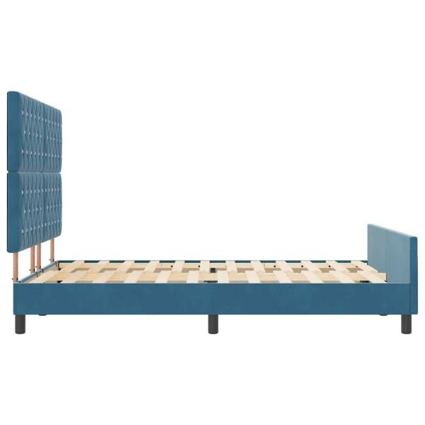 Bettgestell Dunkelblau Samt 140x200 cm