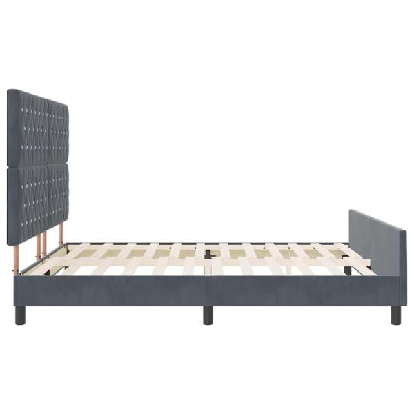 Bettgestell Dunkelgrau 180x200 cm Samt