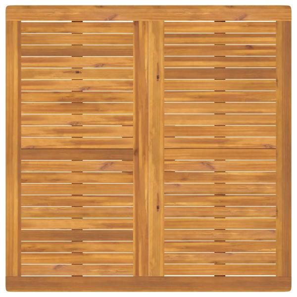 3-teilige Garten Essgruppe aus massivem Akazienholz, Gartenstühle 2 Stk 56x56x90 cm aus massivem Akazienholz