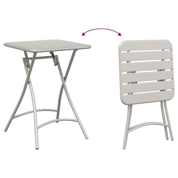 Bistrotisch Beige 55 x 55 x 72,5 cm Pulverbeschichteter Stahl