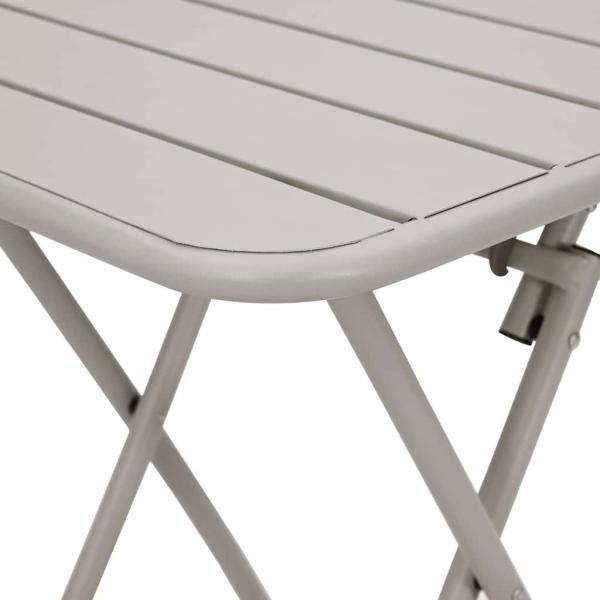 Gartentisch Klappbar Beige 55x55x73 cm Stahl