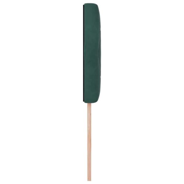 Kopfteil mit Kristallknöpfen Dunkelgrün 100 cm Samt