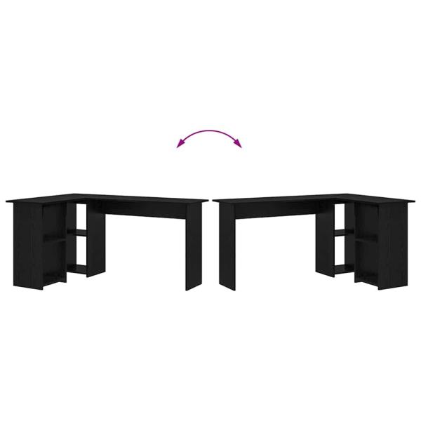 Eckschreibtisch aus schwarzem Eichenholz Schwarze Eiche Holzwerkstoff