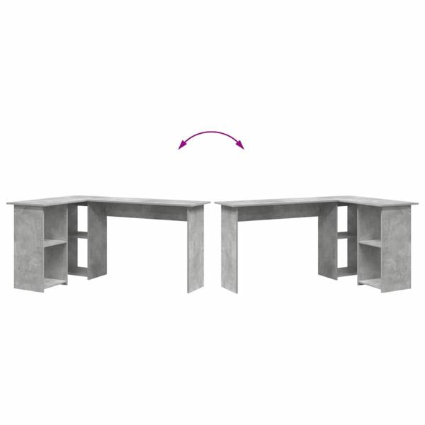 Betongrauer Computertisch Betongrau Spanplatte Computertisch