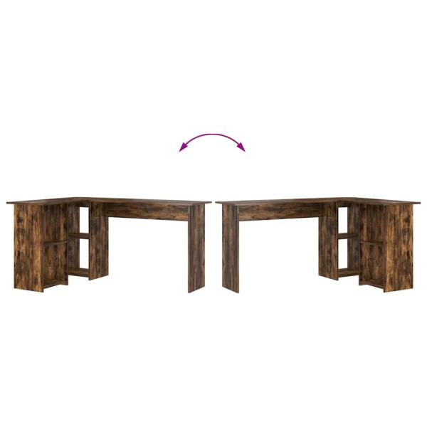 Computertisch aus Geräuchert Eiche Geräuchert Eiche Holzwerkstoff