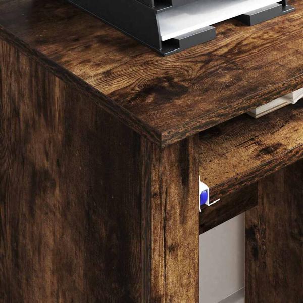 Braun Computertisch Geräucherte Eiche Holzwerkstoff Kompakt