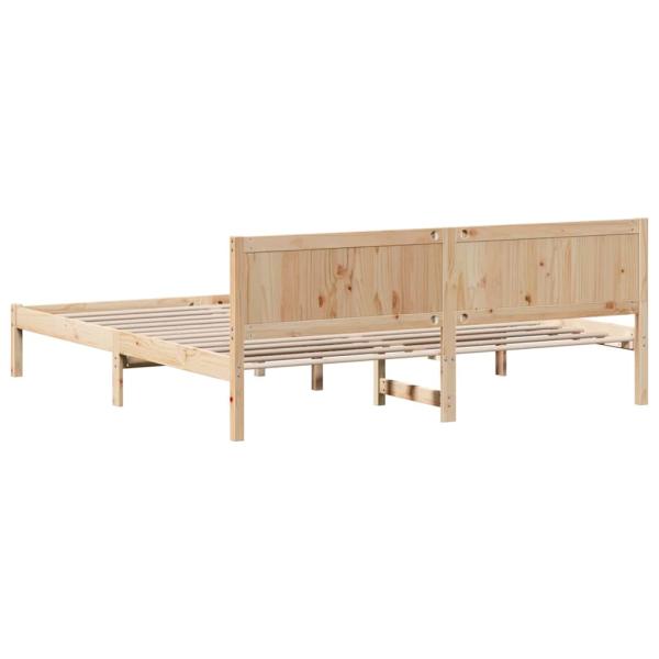 Kiefernholz-Bettgestell Naturholz Massives Kiefernholz 180 x 200 cm
