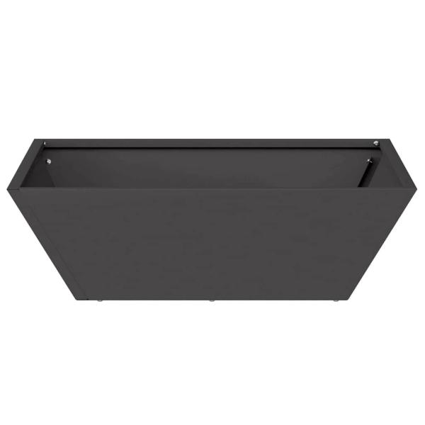 Set aus schwarzen Kunststoffpflanzern 50 x 50 x 15 cm