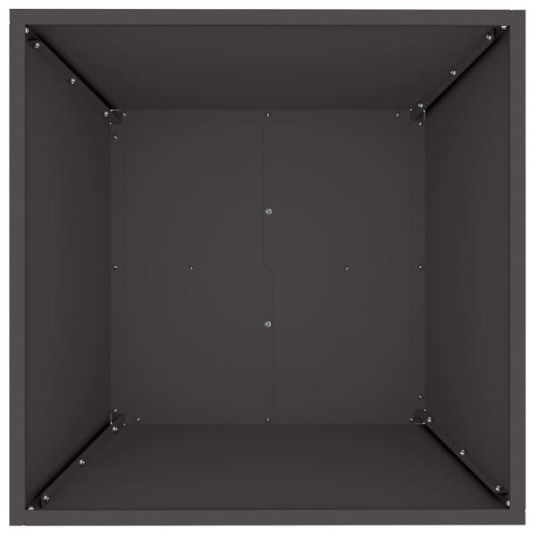 Set aus schwarzen Kunststoffpflanzern 50 x 50 x 15 cm