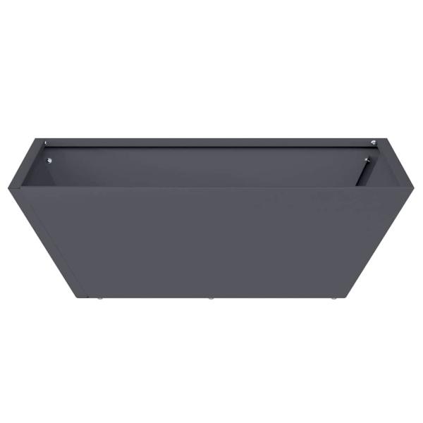 Kunststoff Pflanzgefäß Set Anthrazit Kunststoff 50 x 50 x 15 cm