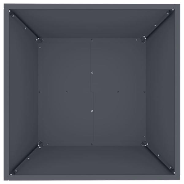 Kunststoff Pflanzgefäß Set Anthrazit Kunststoff 50 x 50 x 15 cm