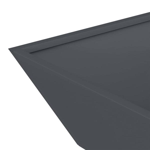 Kunststoff Pflanzgefäß Set Anthrazit Kunststoff 50 x 50 x 15 cm