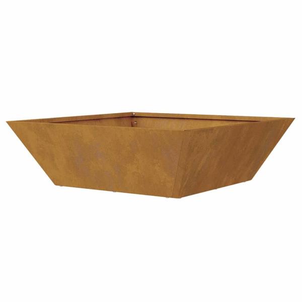 Metallpflanzer Wetterstahl 50 x 50 x 15 cm Dekorative Intarsien