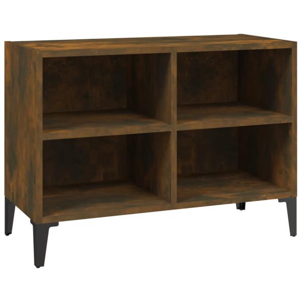 TV-Schrank mit Metallbeinen Räuchereiche 69,5x30x50 cm