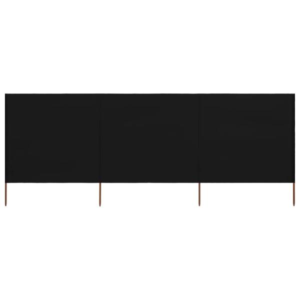 ARDEBO.de - 3-teiliges Windschutzgewebe 400 x 120 cm Schwarz