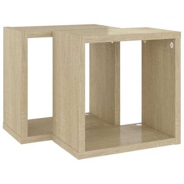Würfelregale 2 Stk. Sonoma-Eiche 26x15x26 cm