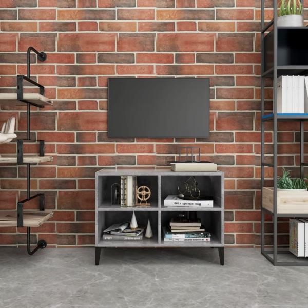 ARDEBO.de - TV-Schrank mit Metallbeinen Betongrau 69,5x30x50 cm