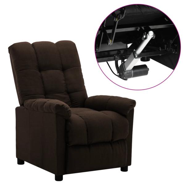 Relaxsessel Elektrisch Dunkelbraun Stoff