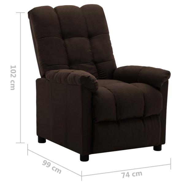 Relaxsessel Elektrisch Dunkelbraun Stoff
