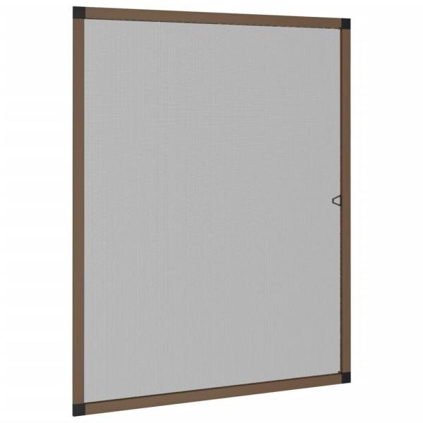 Insektenschutz für Fenster Braun 100x120 cm