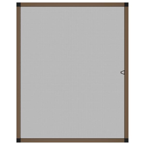 Insektenschutz für Fenster Braun 100x120 cm