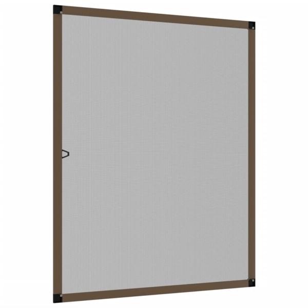Insektenschutz für Fenster Braun 100x120 cm