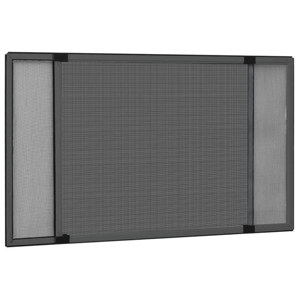 ARDEBO.de - Teleskop-Fliegengitter für Fenster Anthrazit (100-193)x75 cm