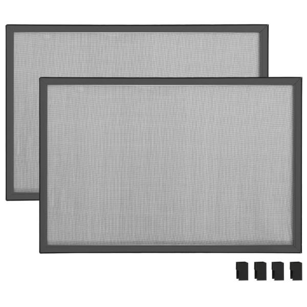 Teleskop-Fliegengitter für Fenster Anthrazit (100-193)x75 cm