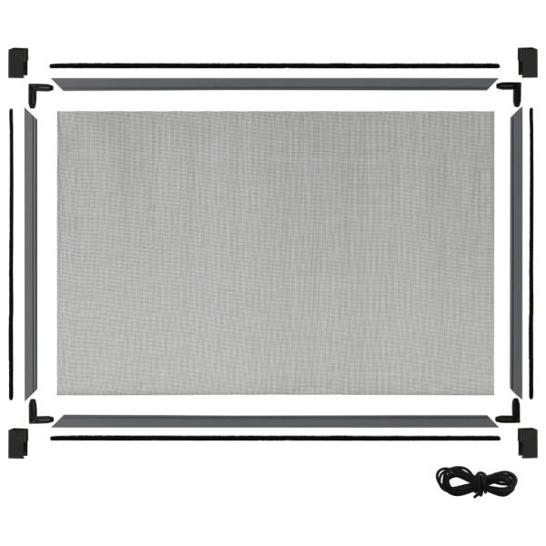 Teleskop-Fliegengitter für Fenster Anthrazit (100-193)x75 cm