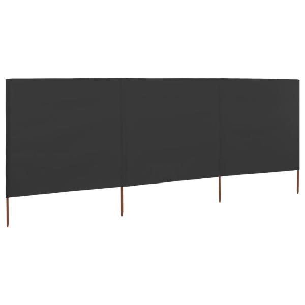 ARDEBO.de - 3-teiliges Windschutzgewebe 400 x 120 cm Anthrazit