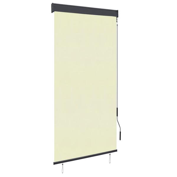 ARDEBO.de - Außenrollo 100 x 250 cm Cremeweiß