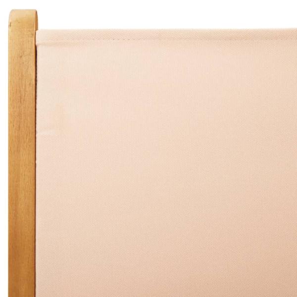 7-tlg. Garten-Essgruppe Stoff und Massivholz Beige