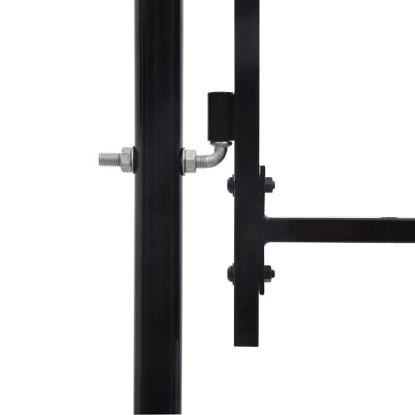 Gartentor Stahl 2,45x4 m Schwarz