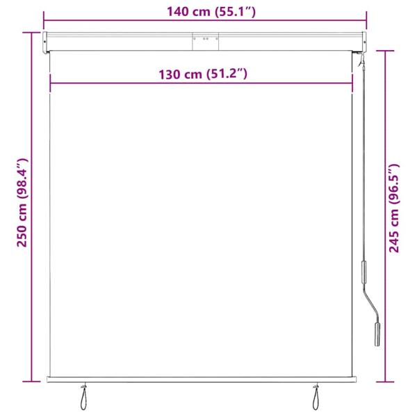 Außenrollo 140x250 cm Anthrazit