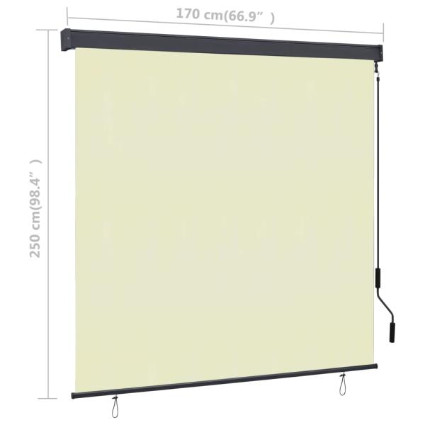 Außenrollo 170 x 250 cm Creme