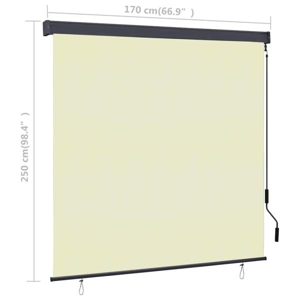 Außenrollo 170 x 250 cm Creme
