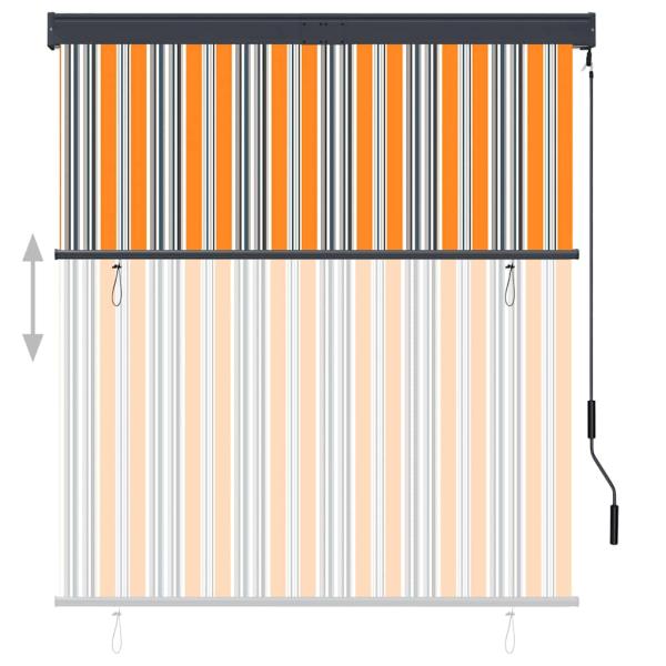 Außenrollo 140x250 cm Gelb und Blau