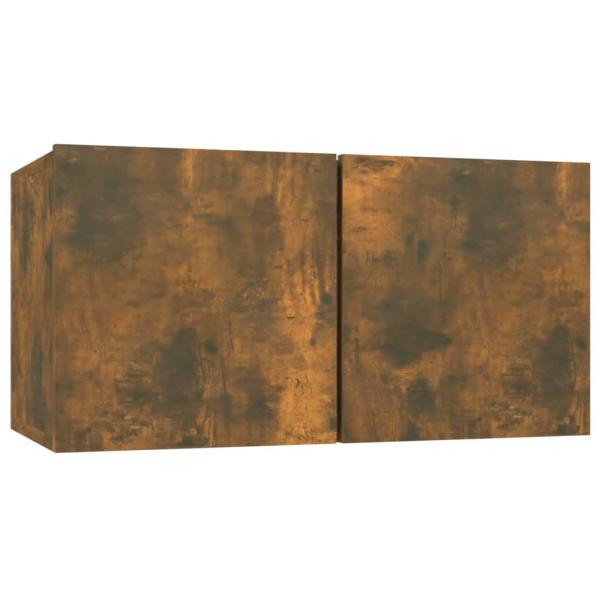 8-tlg. TV-Schrank-Set Räuchereiche 60x30x30 cm Holzwerkstoff